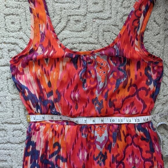 Charming charlie maxi dress ikat multicolored watercolor pattern size M @i - Picture 13 of 14